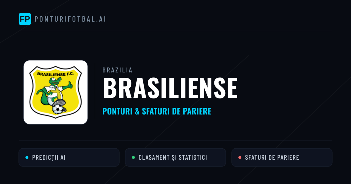 Brasiliense Ponturi și statistici
