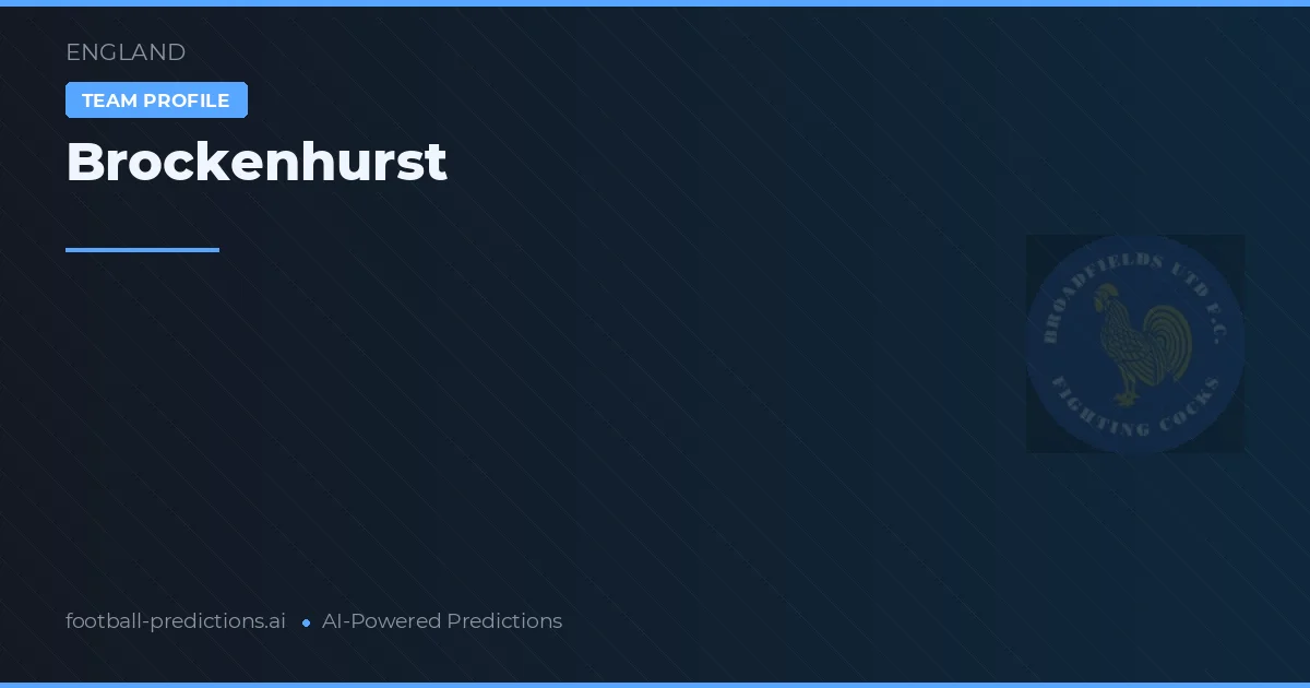 Brockenhurst Ponturi și statistici