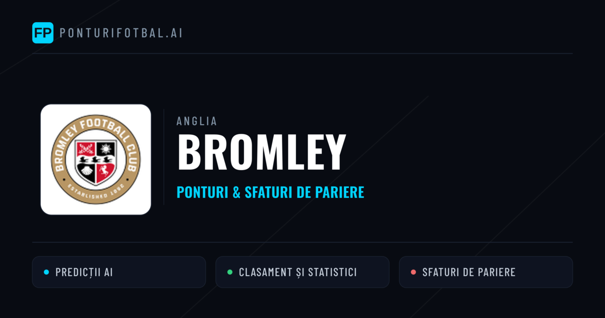 Bromley Ponturi și statistici
