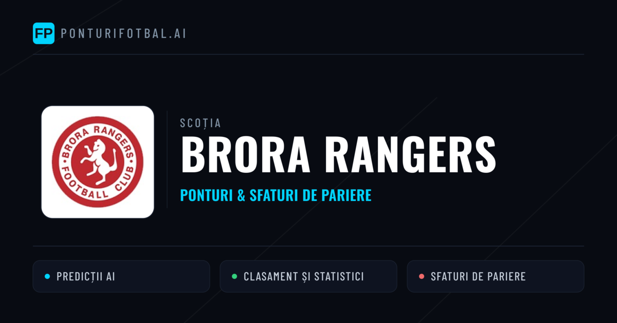 Brora Rangers Ponturi și statistici