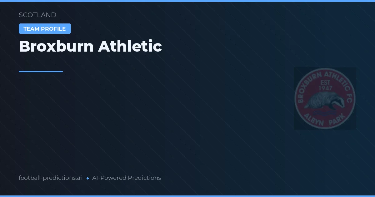 Broxburn Athletic Ponturi și statistici
