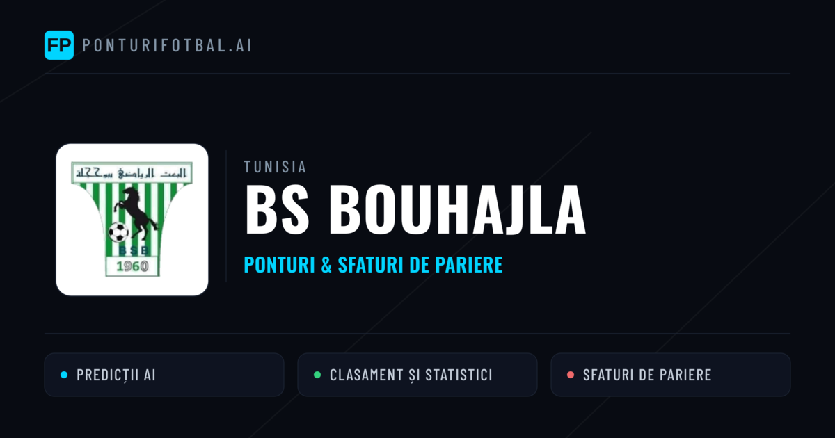 BS Bouhajla Ponturi și statistici