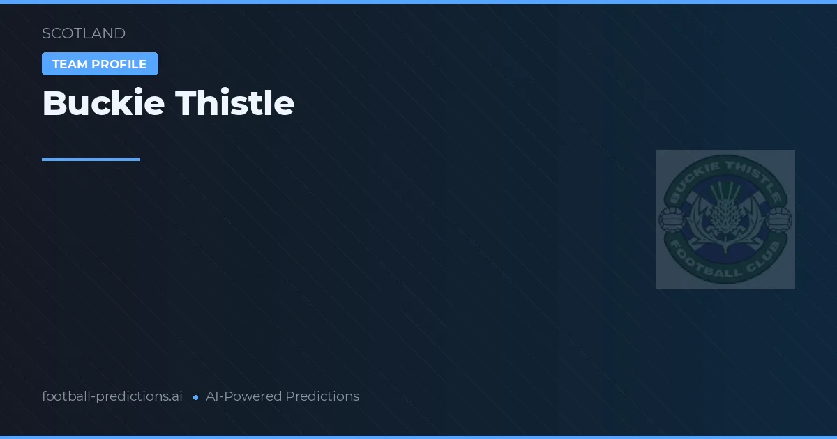 Buckie Thistle Ponturi și statistici