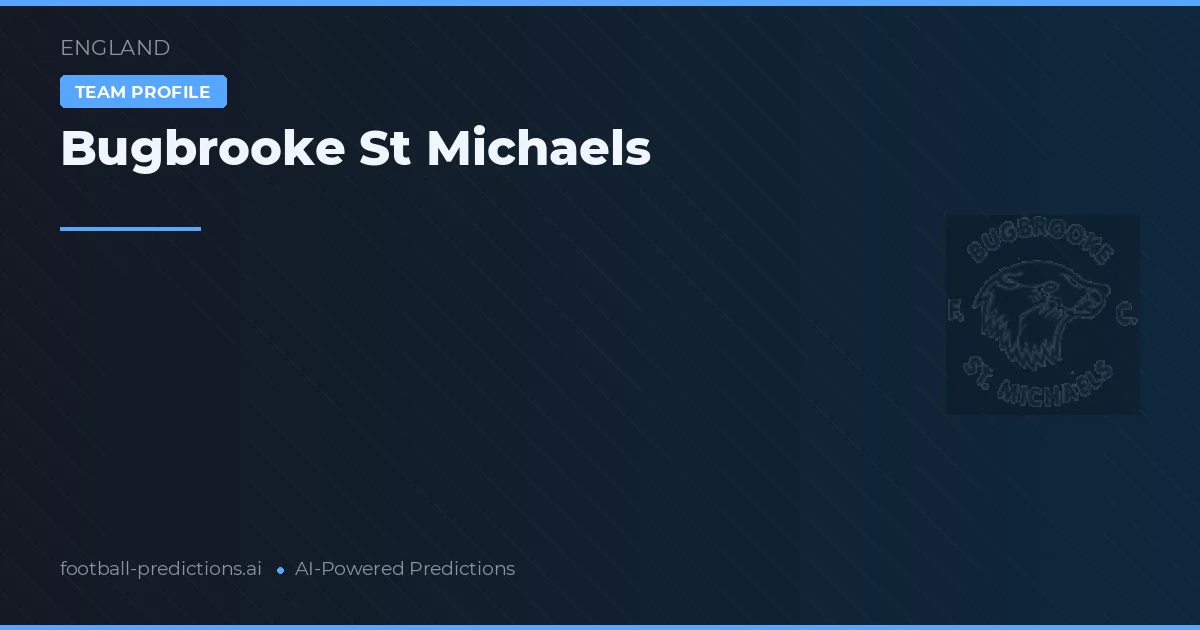 Bugbrooke St Michaels Ponturi și statistici