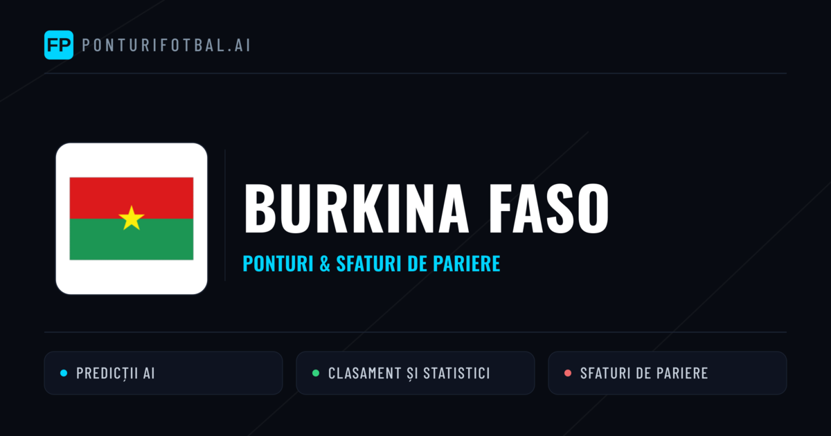 Burkina Faso Ponturi și statistici