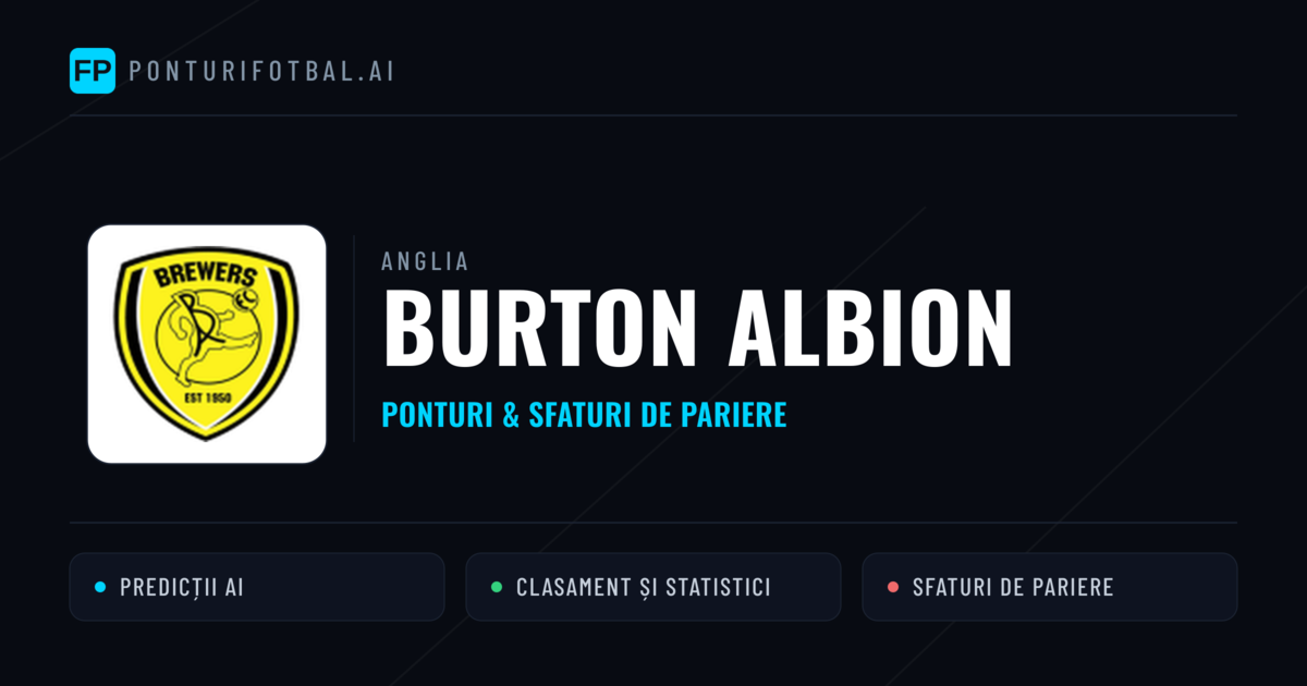 Burton Albion Ponturi și statistici