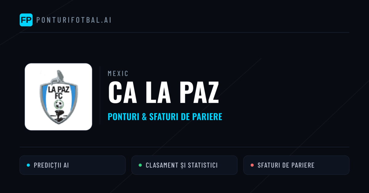 CA La Paz Ponturi și statistici