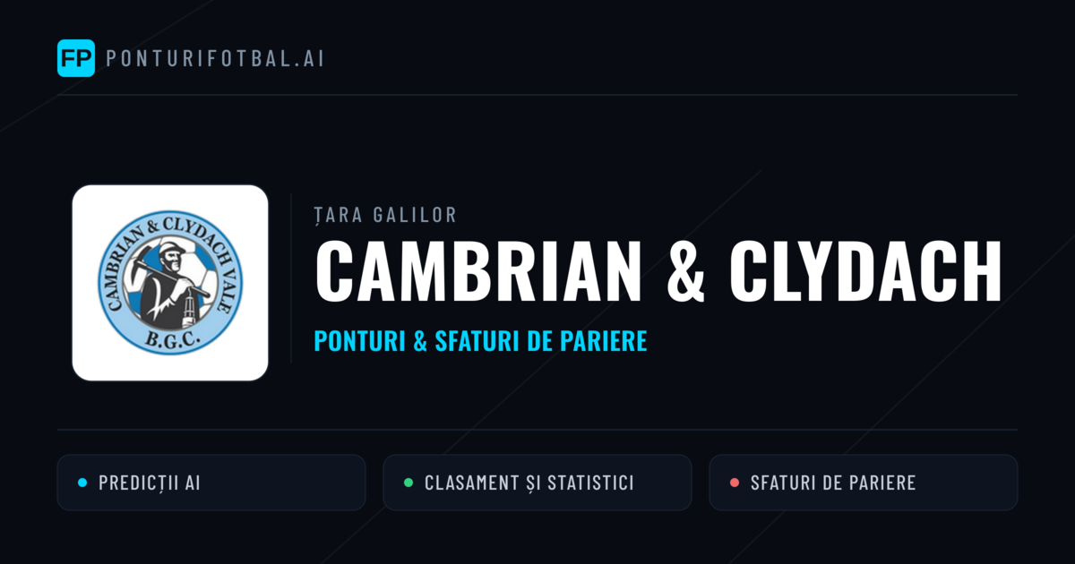 Cambrian & Clydach Ponturi și statistici