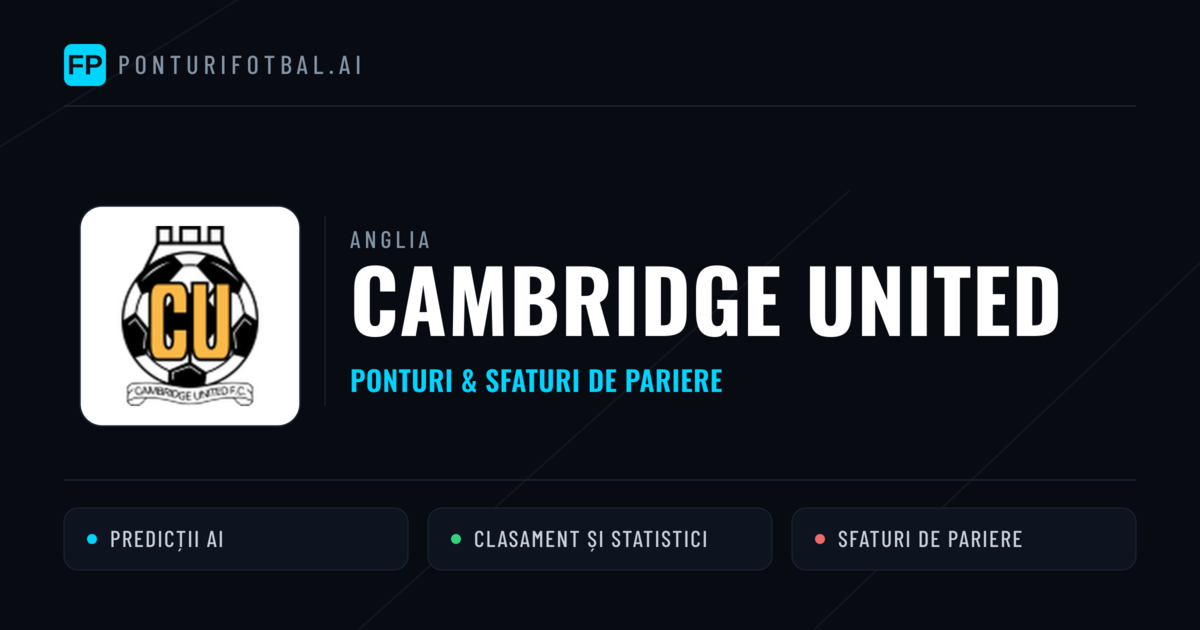 Cambridge United Ponturi și statistici