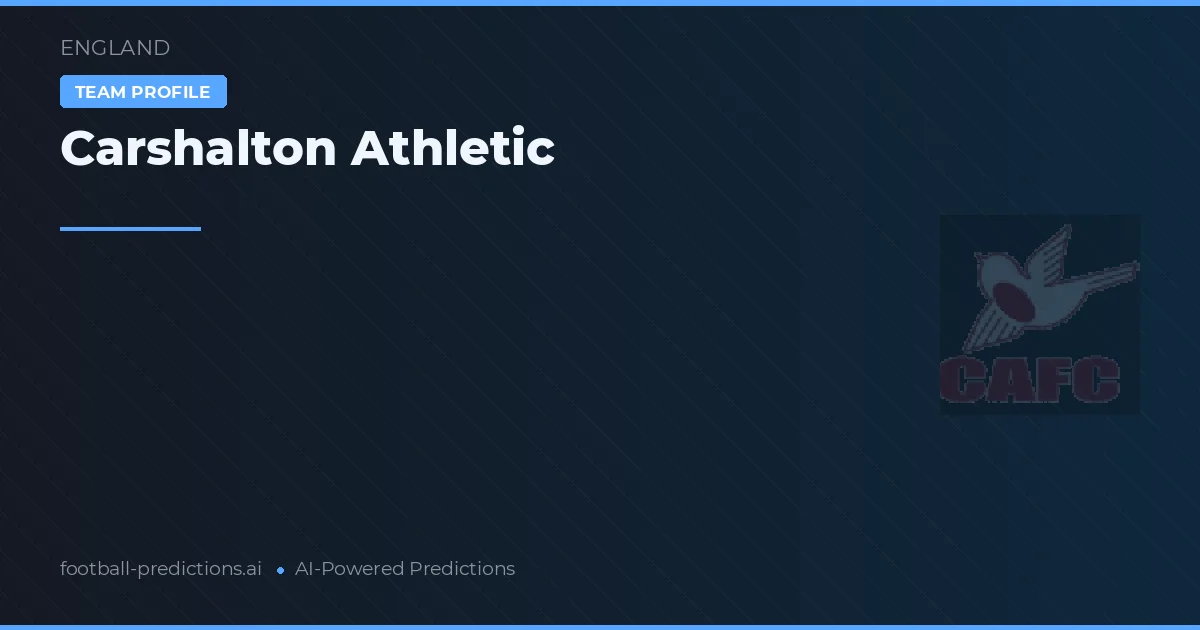 Carshalton Athletic Ponturi și statistici