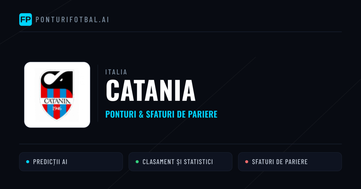 Catania Ponturi și statistici