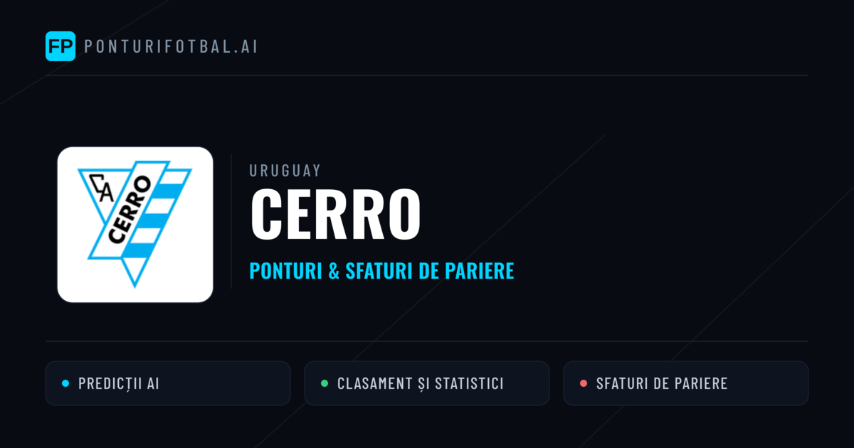 Cerro Ponturi și statistici