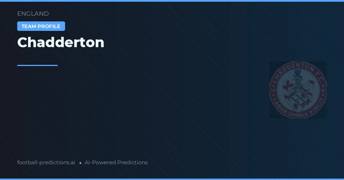 Chadderton Ponturi și statistici