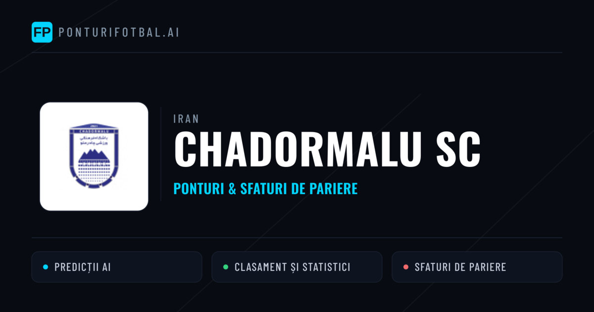 Chadormalu SC Ponturi și statistici
