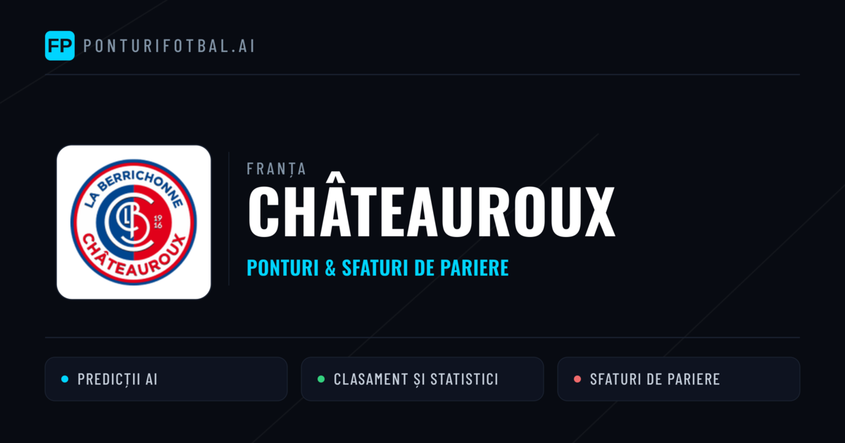 Châteauroux Ponturi și statistici