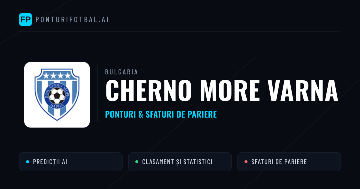 Cherno More Varna Ponturi și statistici