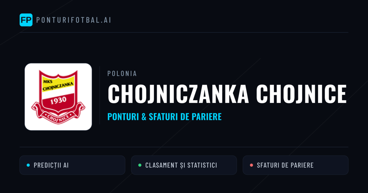 Chojniczanka Chojnice Ponturi și statistici