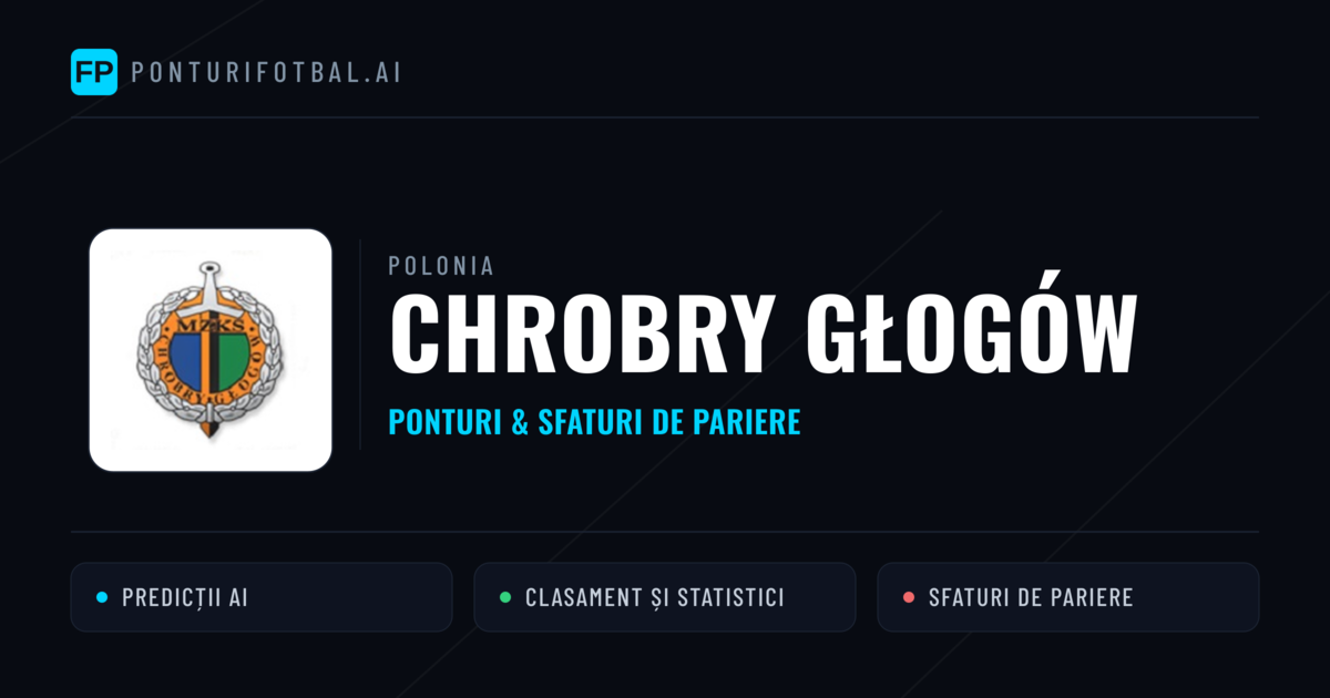 Chrobry Głogów Ponturi și statistici