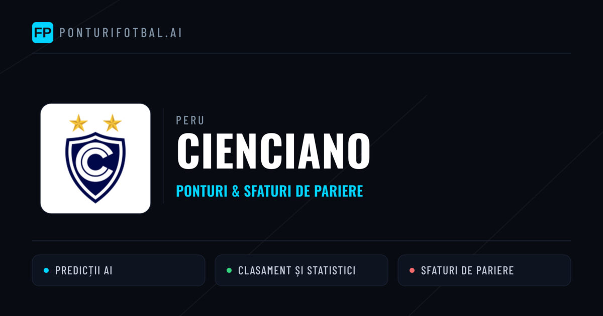 Cienciano Ponturi și statistici