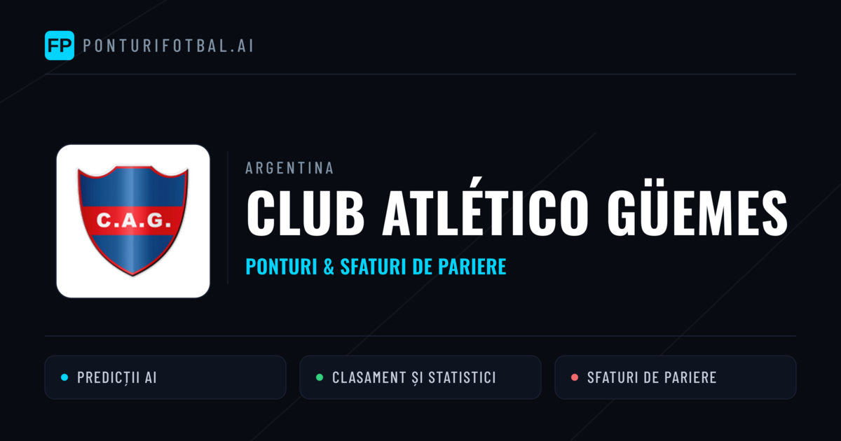 Club Atlético Güemes Ponturi și statistici