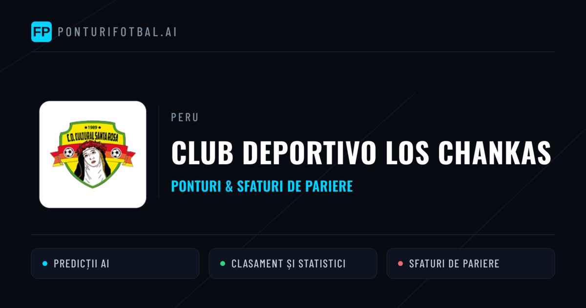 Club Deportivo Los Chankas Ponturi și statistici