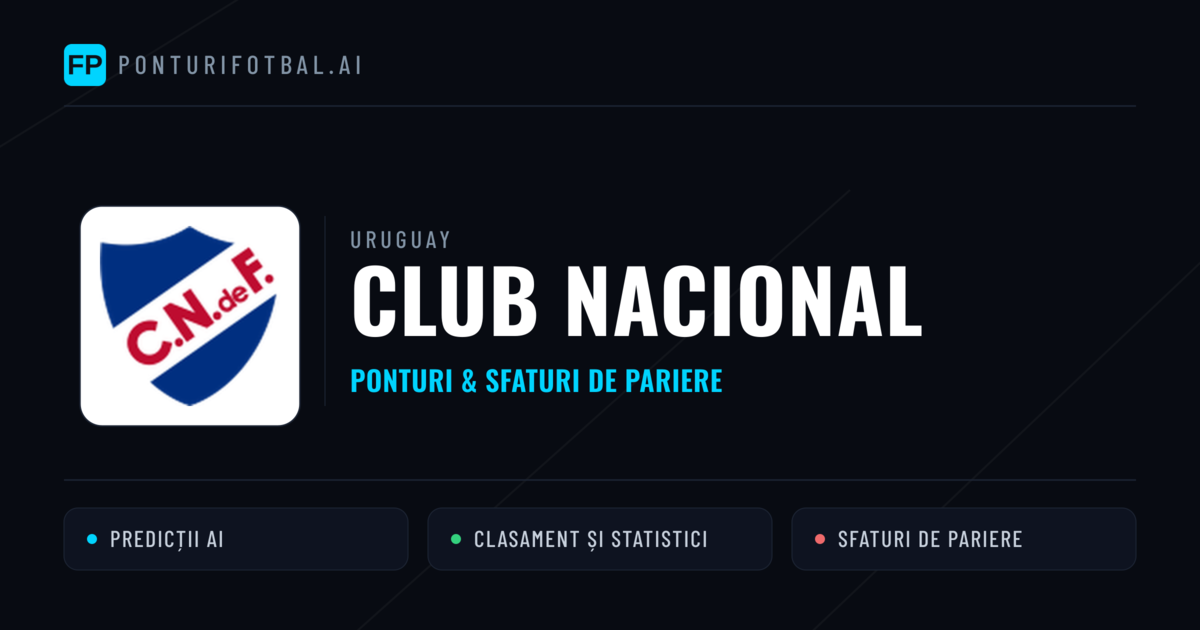 Club Nacional Ponturi și statistici