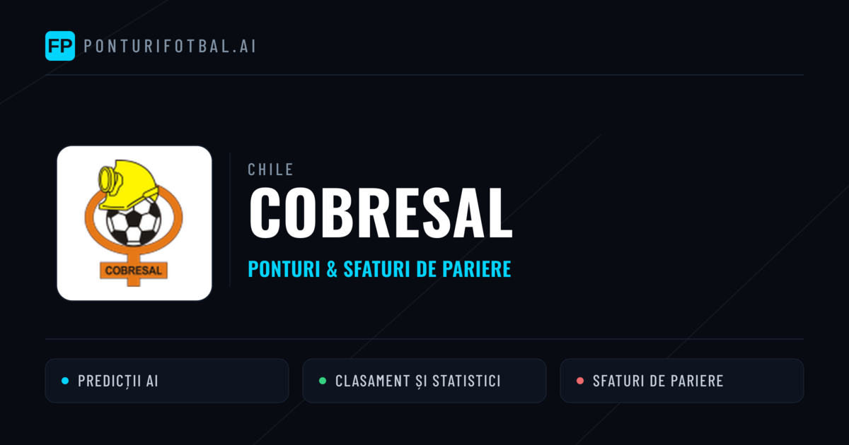 Cobresal Ponturi și statistici