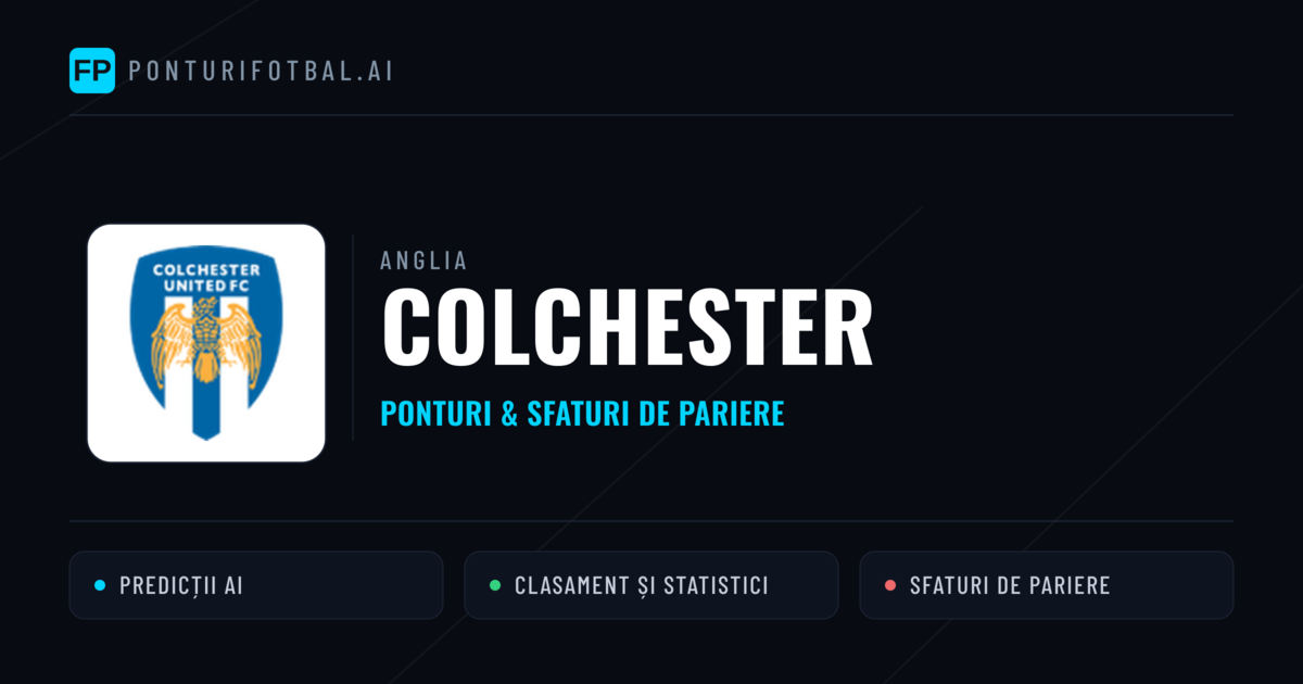 Colchester Ponturi și statistici