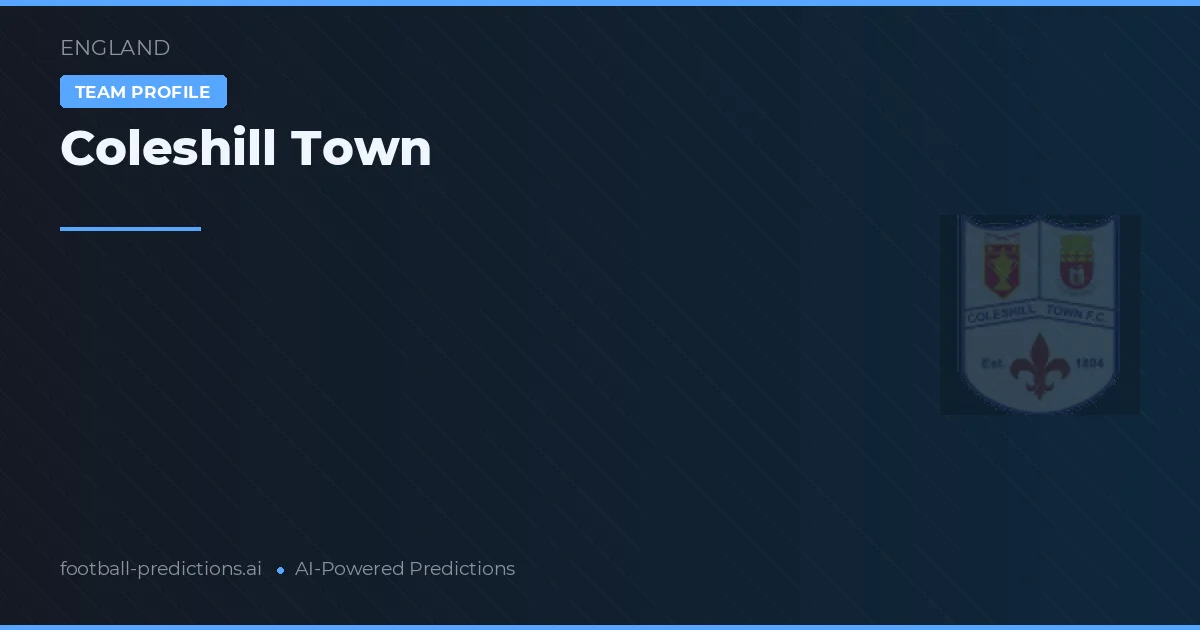 Coleshill Town Ponturi și statistici