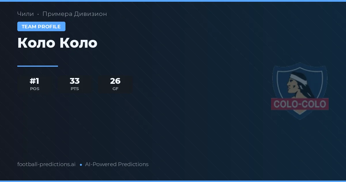 Colo-Colo Ponturi și statistici