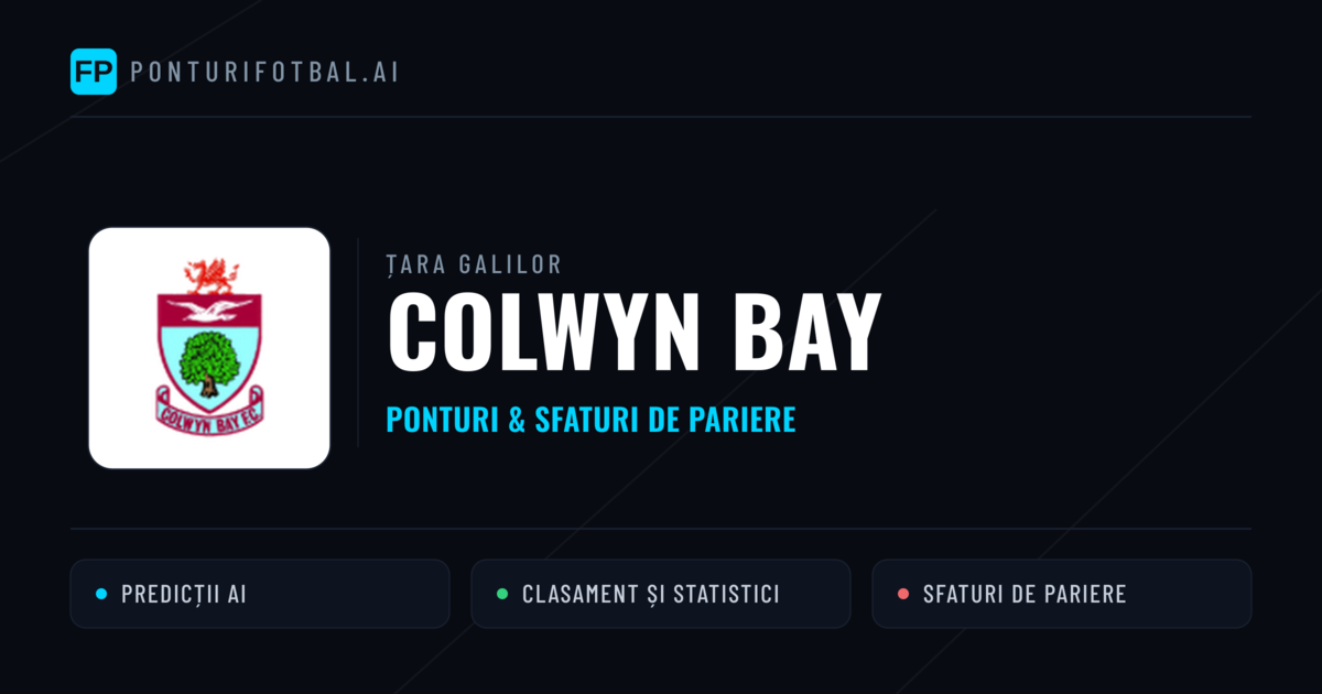 Colwyn Bay Ponturi și statistici
