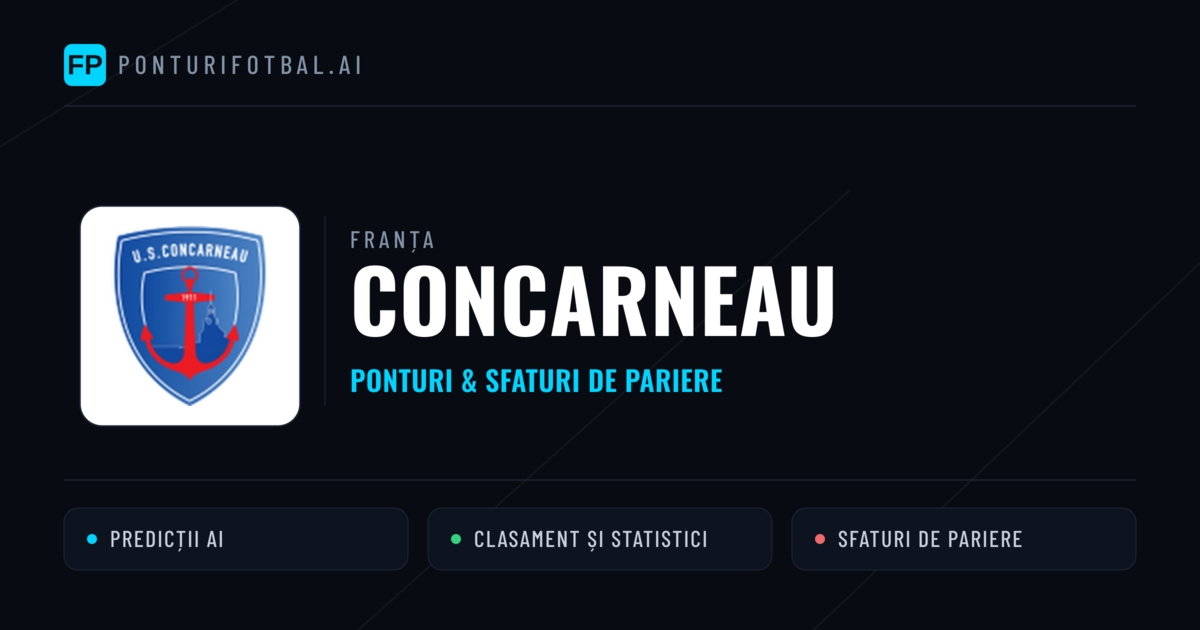 Concarneau Ponturi și statistici