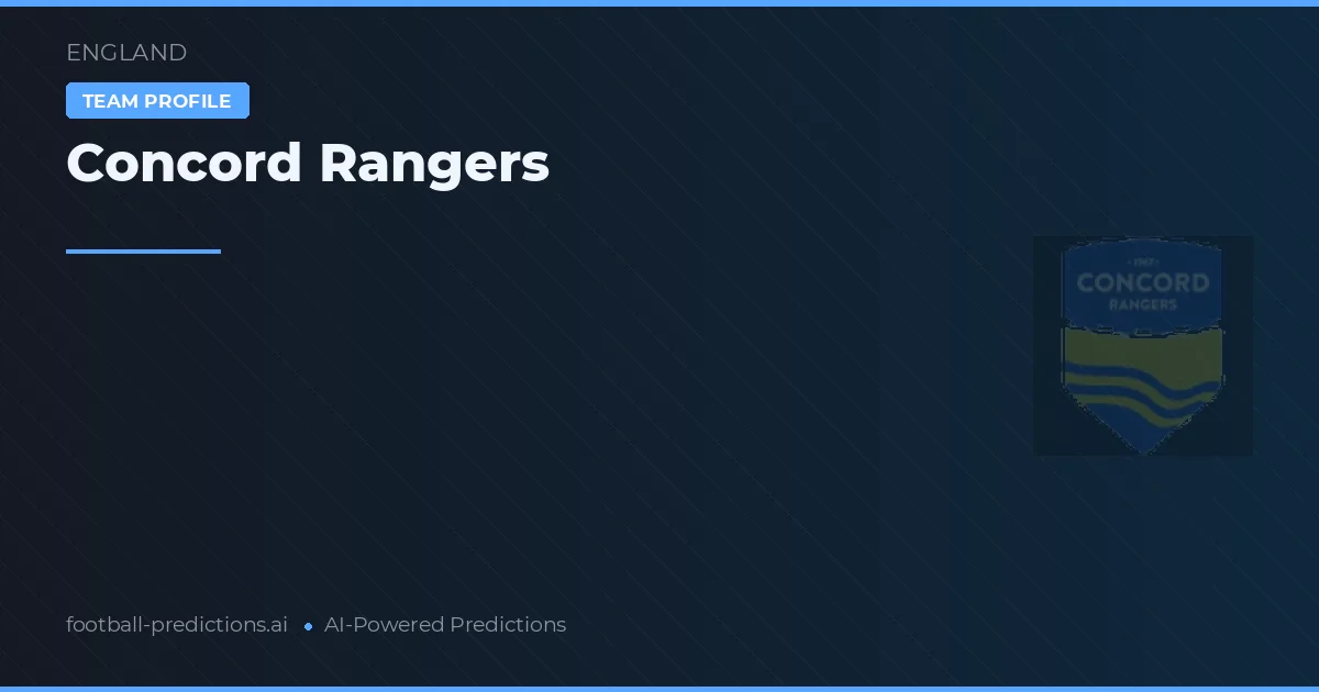 Concord Rangers Ponturi și statistici