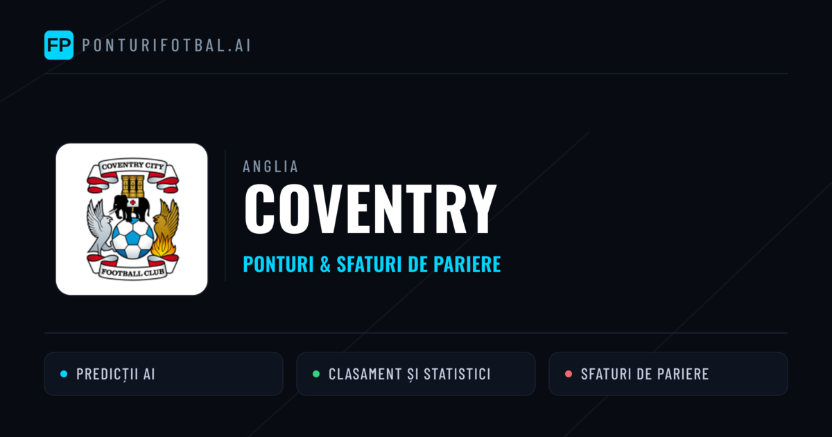Coventry Ponturi și statistici