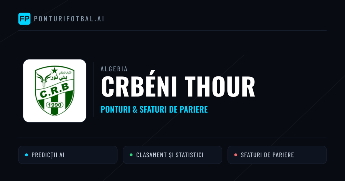 CRBéni Thour Ponturi și statistici
