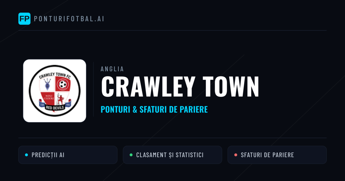 Crawley Town Ponturi și statistici