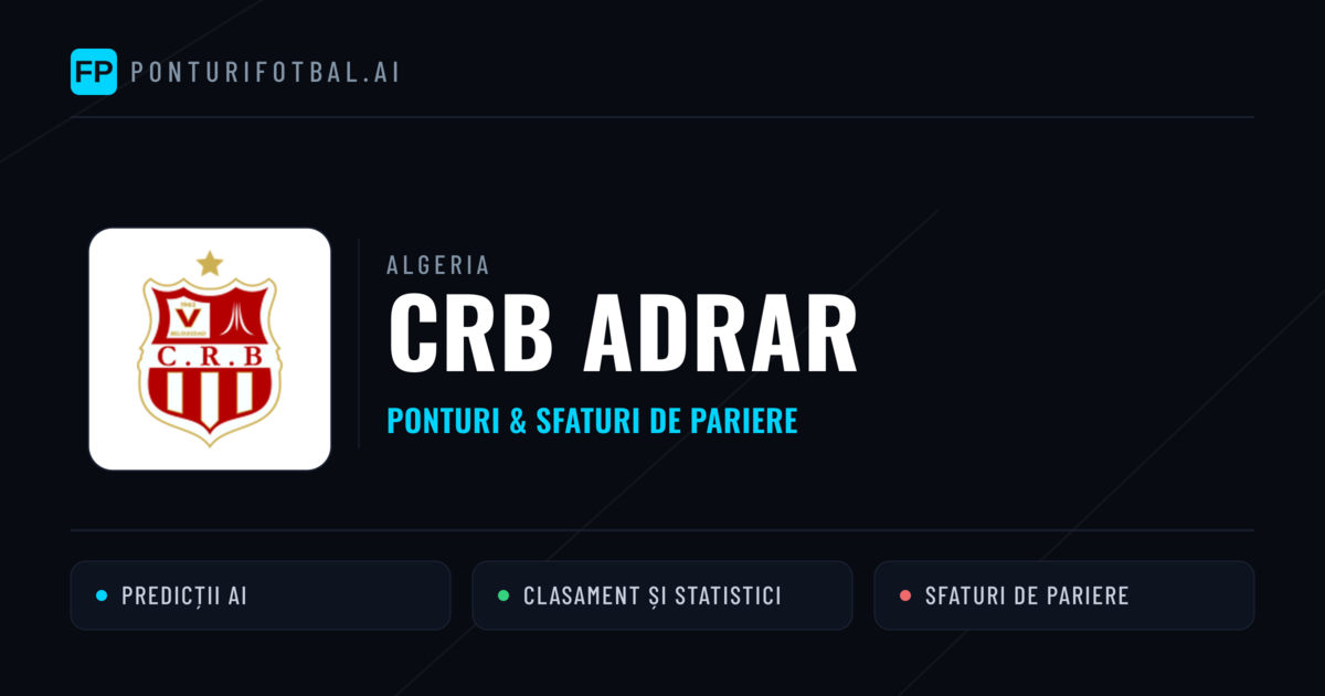 CRB Adrar Ponturi și statistici