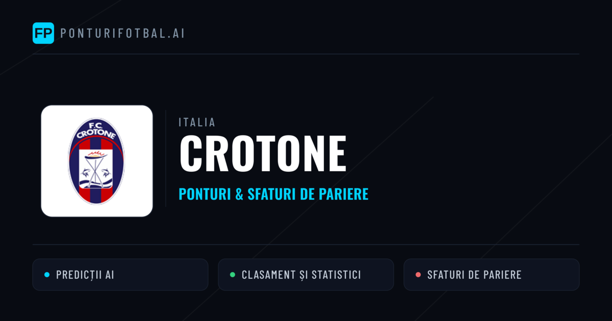 Crotone Ponturi și statistici