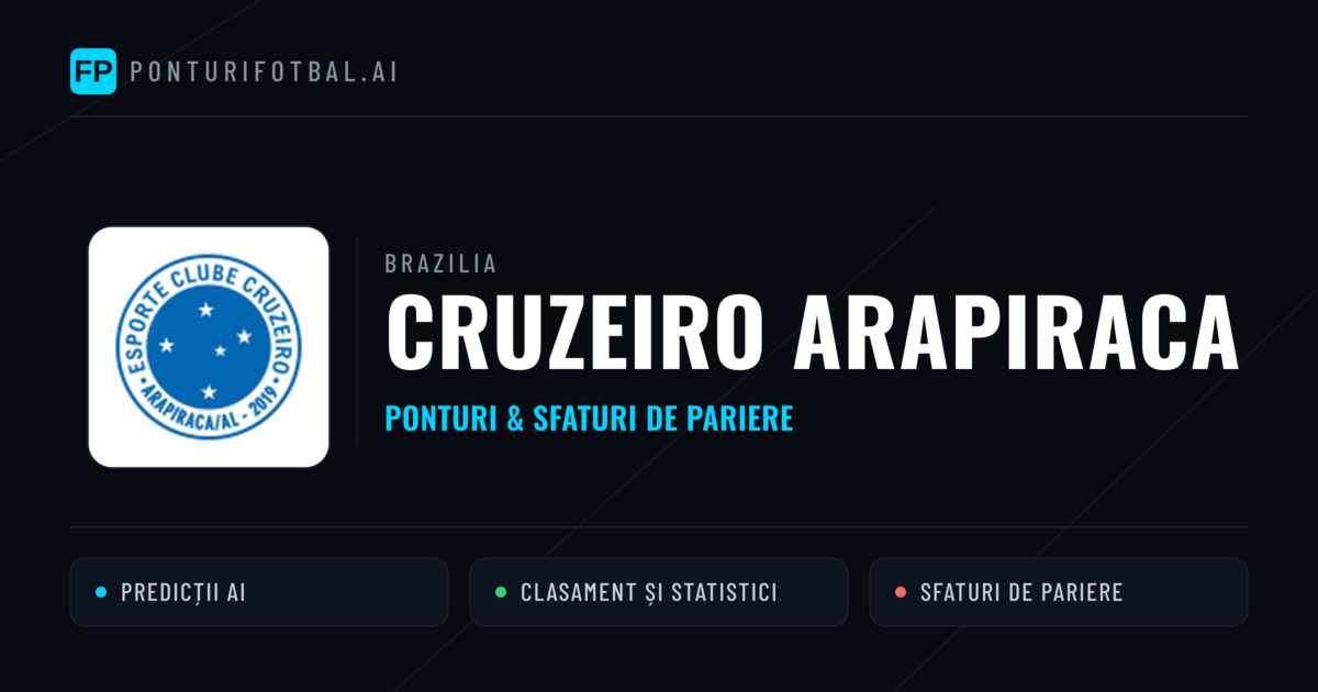 Cruzeiro Arapiraca Ponturi și statistici