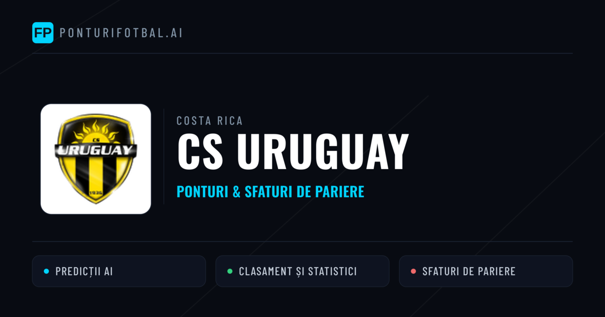 CS Uruguay Ponturi și statistici