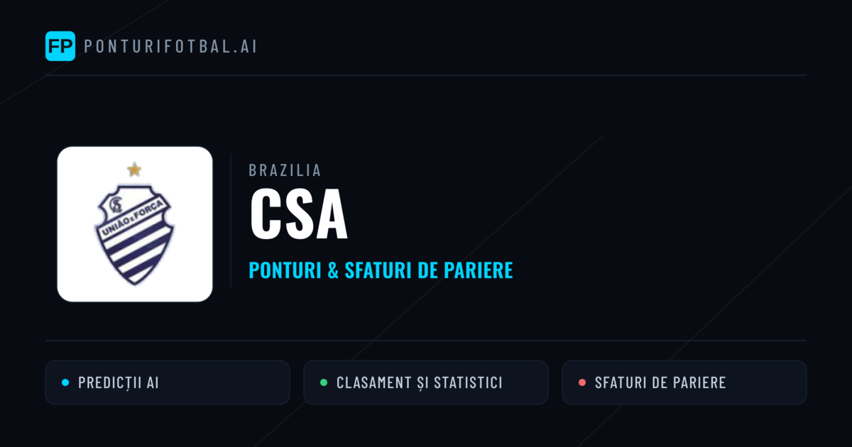 CSA Ponturi și statistici
