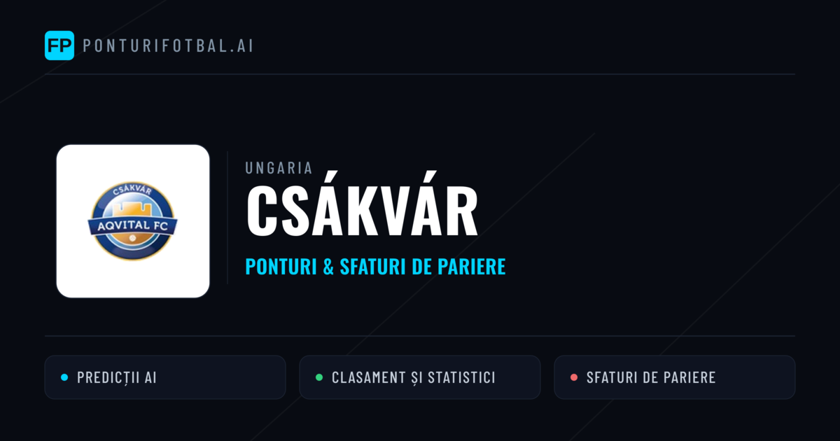Csákvár Ponturi și statistici
