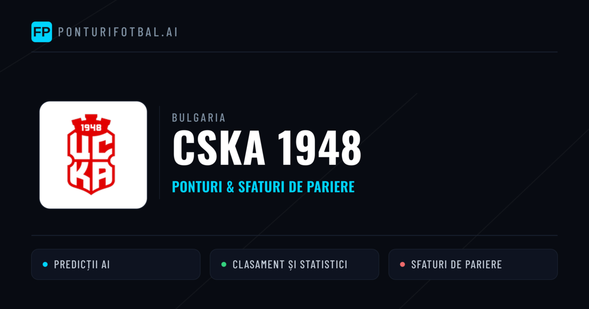 CSKA 1948 Ponturi și statistici