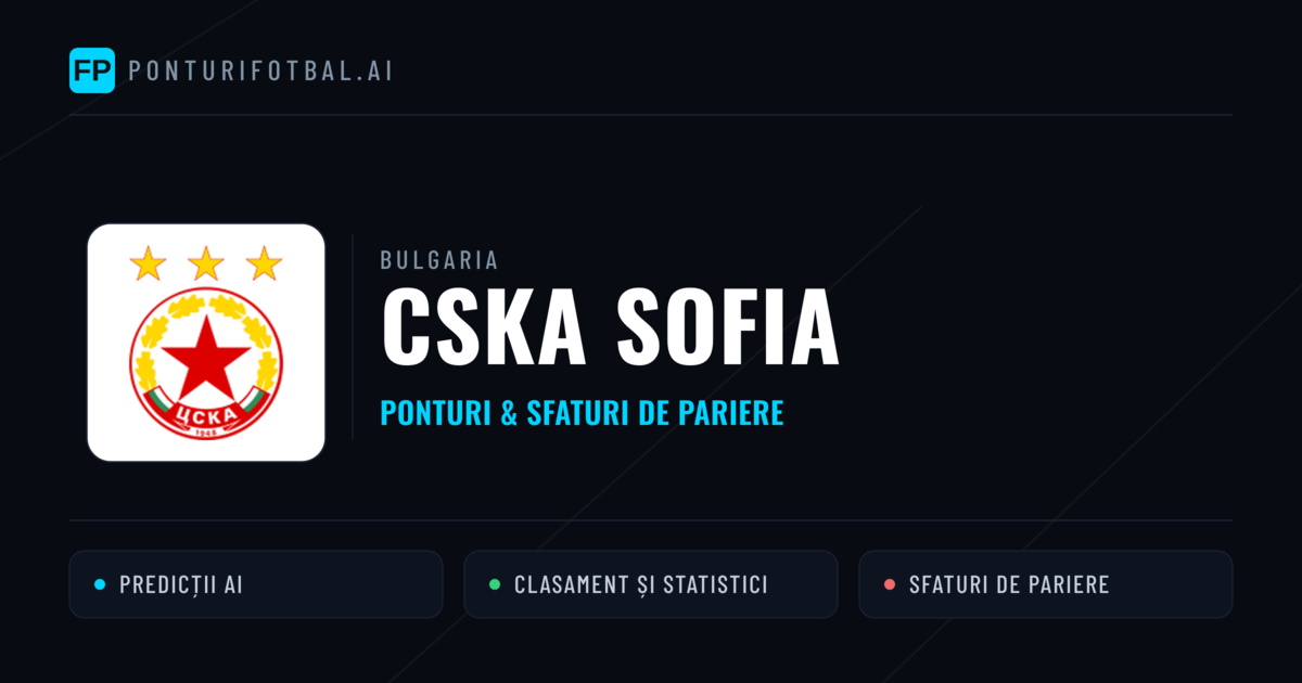 CSKA Sofia Ponturi și statistici