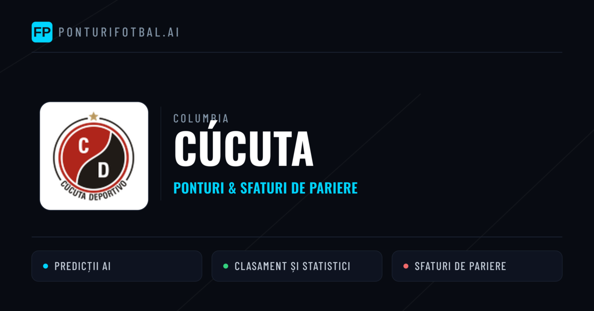 Cúcuta Ponturi și statistici