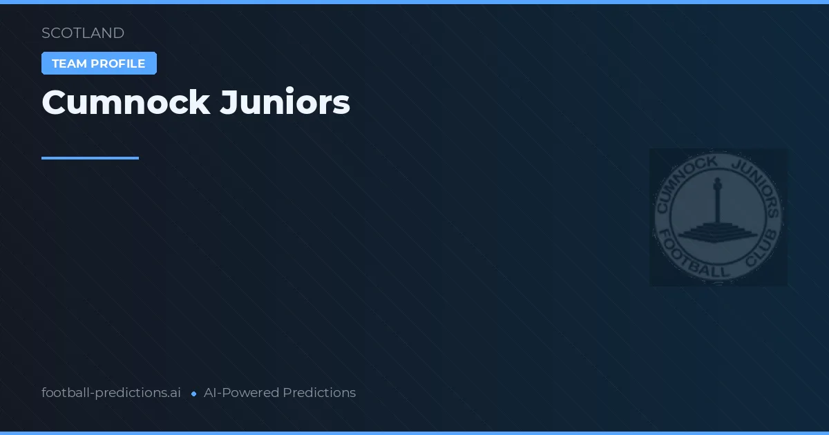 Cumnock Juniors Ponturi și statistici