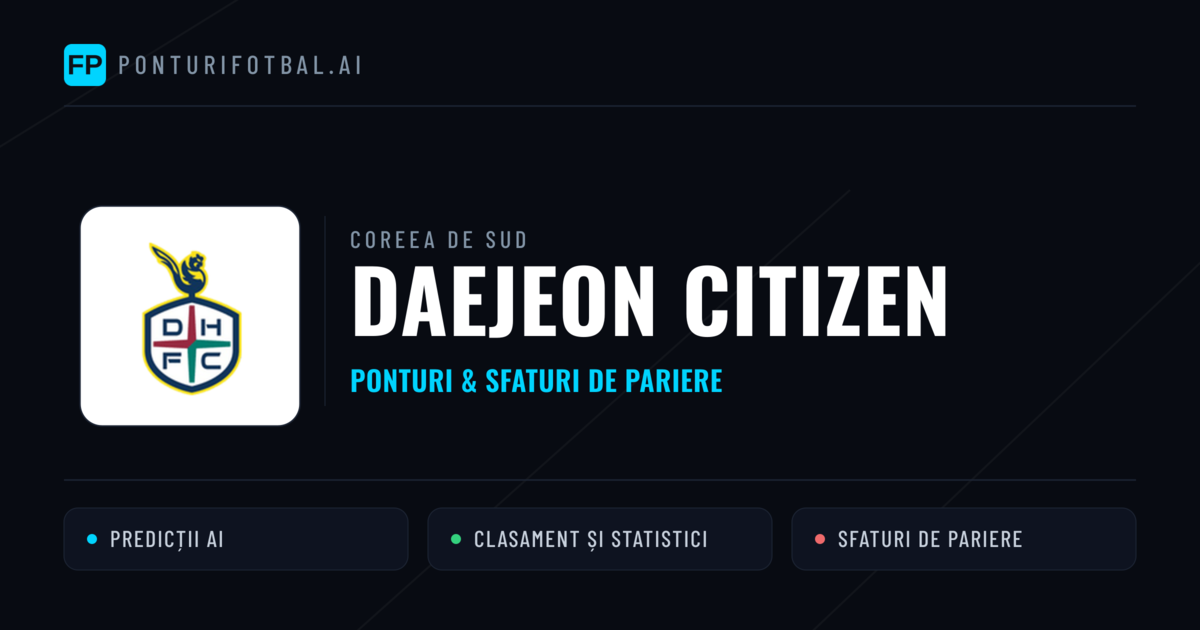 Daejeon Citizen Ponturi și statistici
