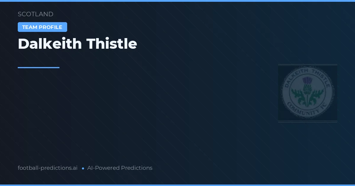 Dalkeith Thistle Ponturi și statistici