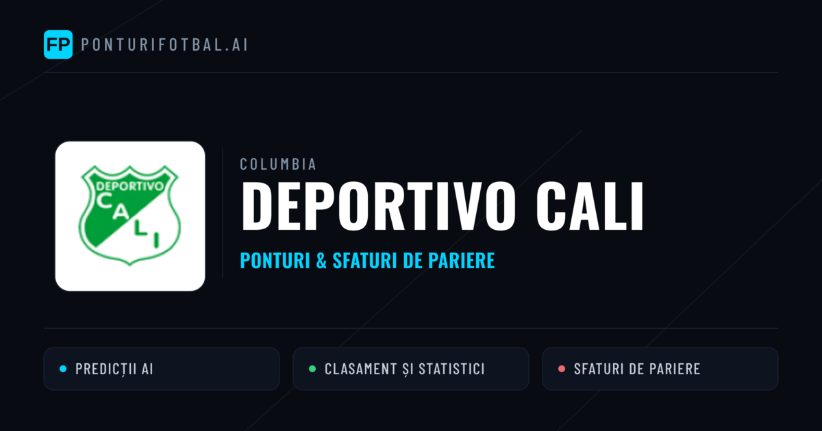 Deportivo Cali Ponturi și statistici