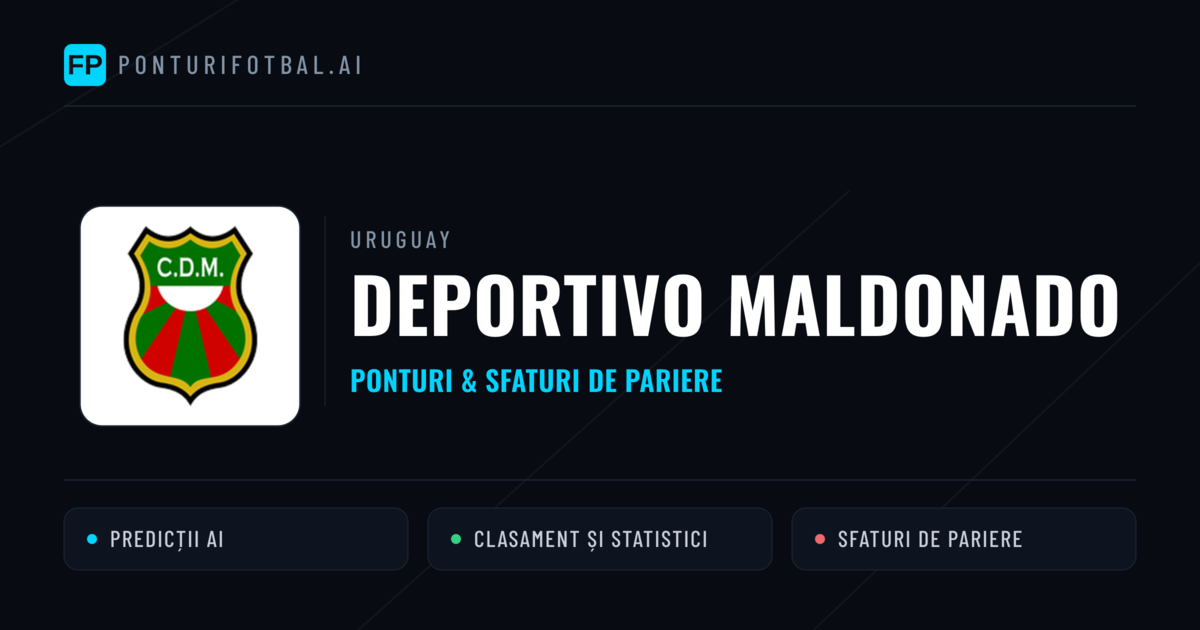 Deportivo Maldonado Ponturi și statistici